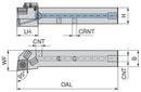 Ceratizit SCLCR 2020 K12 DC CoreLine - 95° - Tool Holder With Screw Clamping 7077012000 (0722552)