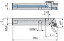 Ceratizit SDHCL 1212 F07 DC CoreLine - 107.5° - Tool Holder With Screw Clamping 7077201201 (0722154)