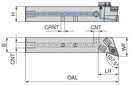 Ceratizit SDHCL 2525 M11 DC MaxiLock-S - 107.5° - Tool Holder With Screw Clamping 7077202501 (0722561)