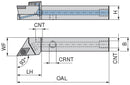 Ceratizit SDJCR 1010 E07 DC CoreLine - 93° - Tool Holder With Screw Clamping 7077301000 (0722574)