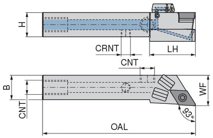 Ceratizit SDJCL 2020 K11 DC CoreLine - 93° - Tool Holder With Screw Clamping 7077302001 (0722160)