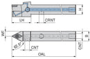 Ceratizit SDNCN 1212 F07 DC CoreLine - 62.5° - Tool Holder With Screw Clamping 7077401200 (0722568)