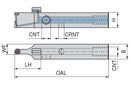 Ceratizit SRDCN 2020 K06 DC CoreLine - 0° - Tool Holder With Screw Clamping 7077502000 (0722578)