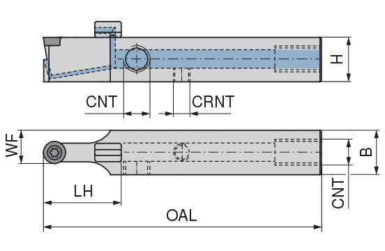 Ceratizit SRDCN 2525 M08 DC MaxiLock-S - 0° - Tool Holder With Screw Clamping 7077512500 (0722581)