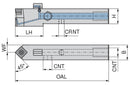 Ceratizit SSDCN 1616 H09 DC CoreLine - 45° - Tool Holder With Screw Clamping 7077601600 (0722583)