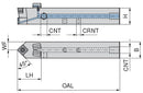 Ceratizit SSDCN 2020 K09 DC MaxiLock-S - 45° - Tool Holder With Screw Clamping 7077602000 (0722584)