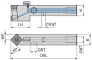 Ceratizit SSDCN 1616 H12 DC CoreLine - 45° - Tool Holder With Screw Clamping 7077611600 (0722167)