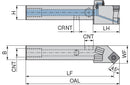Ceratizit SSSCL 1616 H09 DC CoreLine - 45° - Tool Holder With Screw Clamping 7077701601 (0722587)