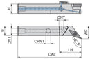 Ceratizit SVHCL 1212 F11 DC CoreLine - 107.5° - Tool Holder With Screw Clamping 7077901201 (0722171)