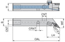 Ceratizit SVHCL 1616 H11 DC CoreLine - 107.5° - Tool Holder With Screw Clamping 7077901601 (0722605)