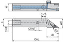 Ceratizit SVJCL 1616 H11 DC CoreLine - 93° - Tool Holder With Screw Clamping 7078001601 (0722634)