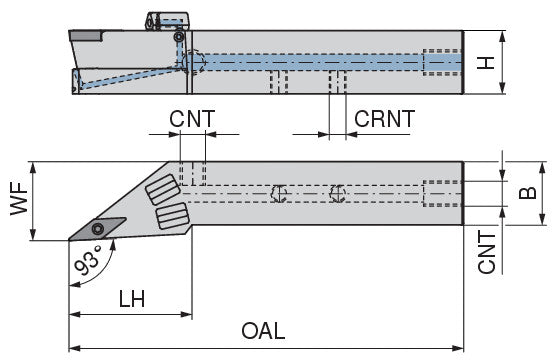 Ceratizit SVJCR 2020 K11 DC CoreLine - 93° - Tool Holder With Screw Clamping 7078002000 (0722626)