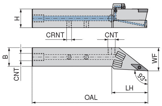 Ceratizit SVJCL 2020 K11 DC CoreLine - 93° - Tool Holder With Screw Clamping 7078002001 (0722635)