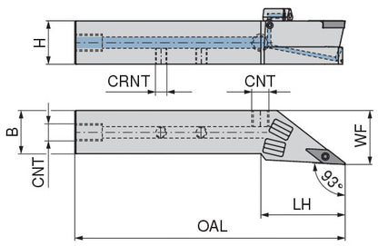 Ceratizit SVJCL 2020 K11 DC CoreLine - 93° - Tool Holder With Screw Clamping 7078002001 (0722635)