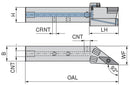 Ceratizit SVJCL 2525 M11 DC CoreLine - 93° - Tool Holder With Screw Clamping 7078002501 (0722636)