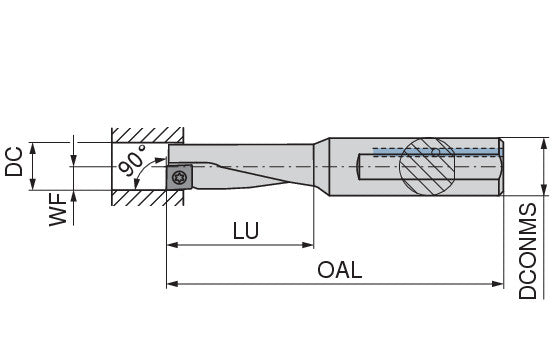 Ceratizit ECC 10R-3.0D 05 H EcoCut Classic 3xD Heavy Metal 70804610 (0714690)