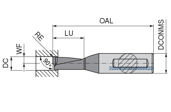 Ceratizit ECM 03L-4.00D-27 CTWN425 EcoCut Drilling And Turning Tool For Small Diameters Mini 70805431 (0716926)
