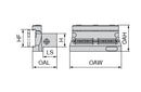 Ceratizit SBN 2525-32-DC CoreLine Split Clamping Block For Blades 70829025 (0716954)
