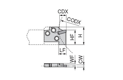 Ceratizit MSS-E12L07-GX09-2 ModularClamp Radial Grooving Module 09/16 70866112 (0710961)
