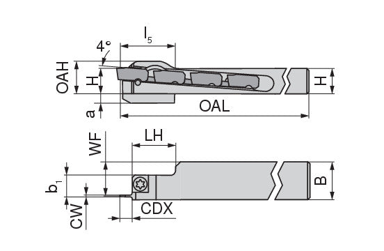 Ceratizit MC10R-1212K MaxiClick Toolholder Cutting Depth Mm 70874112 (0712439)