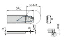 Ceratizit XLCFL 2608-DC-SX3 CoreLine SX-DC Reinforced Radial Blade 70879713 (0717488)