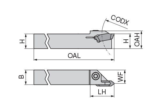 Ceratizit E12L00-1212-TC16 MonoClamp Monobloc Tool For External Thread Cutting 70883012 (0711231)
