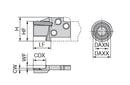 Ceratizit MSS-E32R15-GX24-4 A100-150 ModularClamp Axial Grooving Module Short 70890308 (0711175)