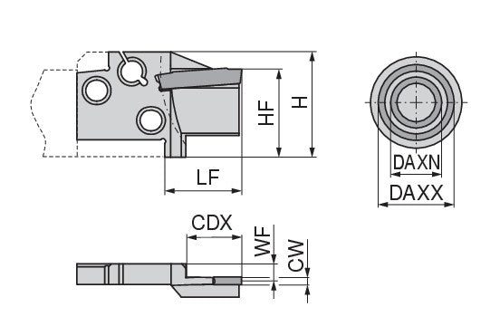 Ceratizit MSS-E32L15-GX24-4 A100-150 ModularClamp Axial Grooving Module Short 70891308 (0711176)