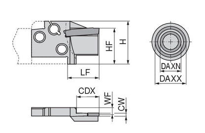 Ceratizit MSS-E32L15-GX24-4 A100-150 ModularClamp Axial Grooving Module Short 70891308 (0711176)