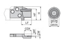 Ceratizit MSS-E32L15-GX24-3 A100-150 MODULAR CLAMP MSS AX. GROOVE MODULE GX24 254428 (0711170)
