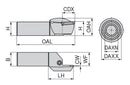 Ceratizit E25L0012-2525X-GX24-2 AS40-45 MonoClamp Axial Monoholder 70904200 (0714264)