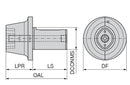 Ceratizit OC50.ISO10889.GH.50IN60 HyPower - VDI To Adapter - OvalFlex 7459306025 (0716659)