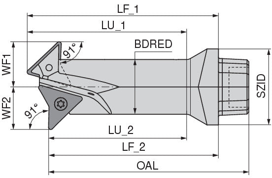 Ceratizit OC50R-HUB48R12K MaxiTurn Tool For Radial Clamping HubStar 7459454800 (0717024)