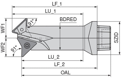 Ceratizit OC50R-HUB48R12K MaxiTurn Tool For Radial Clamping HubStar 7459454800 (0717024)