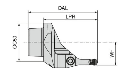 Ceratizit OC50-X32-4S-L00E MaxiGroove 0° Reinforced Tool Head For Axial Clamping OvalFlex 7459600001 (0721958)