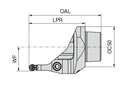 Ceratizit OC50-X32-4S-R00E MaxiGroove 0° Reinforced Tool Head For Axial Clamping OvalFlex 7459600000 (0721859)
