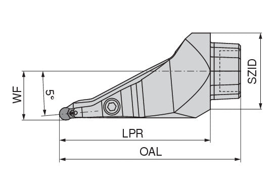 Ceratizit OC50R-X32-4S-R05H MaxiGroove 5° Reinforced Tool Head For Radial Clamping OvalFlex 7459650500 (0718216)