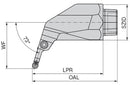 Ceratizit OC50R-X32-4S-R73H MaxiGroove 73° Reinforced Tool Head For Radial Clamping OvalFlex 7459657300 (0720533)