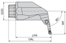 Ceratizit OC50R-X32-4S-L80H MaxiGroove 80° Reinforced Tool Head For Radial Clamping OvalFlex 7459658001 (0721967)