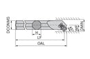 Ceratizit S32S MSSCL 12 MaxiLock-P - 45° - Boring Bar With Top Clamping 70625032 (0710287)
