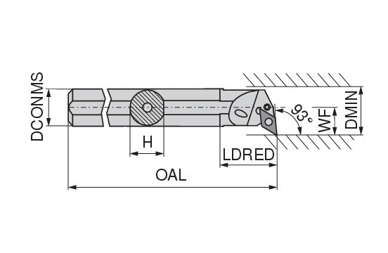 Ceratizit A32S PDUNL 11 CoreLine - 93° - Boring Bar With Lever Clamping 7056913200 (0724976)