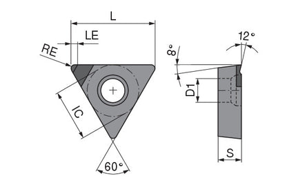 Ceratizit TOEX 090204FN_A2-98 CTDPU20 CoreLine PDC indexable Insert 6263220309 (0661149)