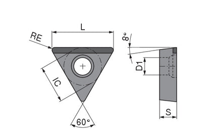 Ceratizit TOEX 140305TNN-010D_A14 CTBS12U CoreLine PcBN indexable Insert 6263200909 (0661240)