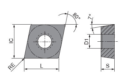Ceratizit CCET 060202FN-F05 CTPX710 MaxiTurn Carbide Turning indexable Insert 7624310200 (0724988)