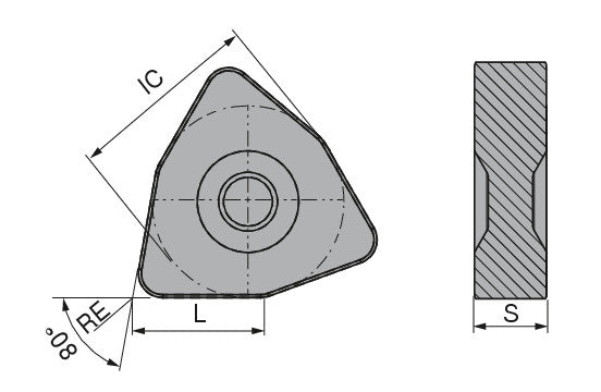 Ceratizit WNGX 080416TN-020D-C CTBK102 CoreLine PcBN Turning indexable Insert WNGX-C 7146930002 (0716909)