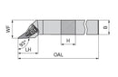 Ceratizit DVJNR 2020 K16 MaxiLock-D - 93° - Toolholder With Top Clamping 70502620 (0712578)