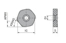 Ceratizit HNMJ 131050S60-R51 CTCP625 MaxiTurn Carbide Bar Peeling indexable Insert 7401748100 (0725175)