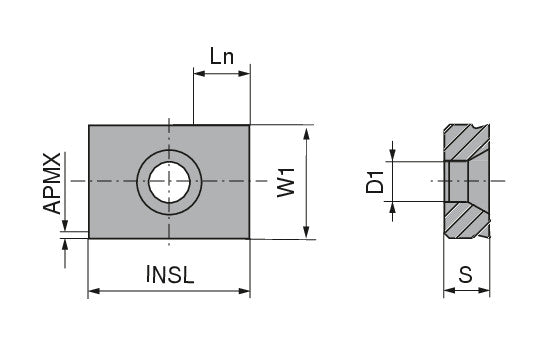 Ceratizit LNGX 170400E00-F50 CTPM225 MaxiTurn Carbide Bar Peeling indexable Insert 7406820203 (0716654)