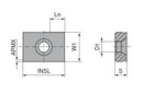 Ceratizit LNGX 170400E00-F50 CTPM225 MaxiTurn Carbide Bar Peeling indexable Insert 7406820203 (0716654)