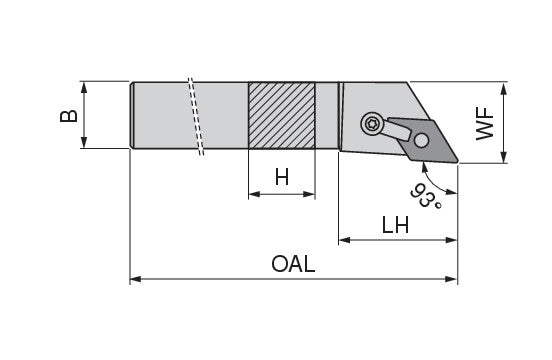 Ceratizit MDJNL 85-4D MaxiLock-M 93° Toolholder With Top Clamping 7852708544 (0711556)